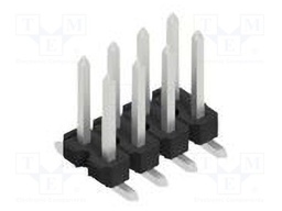 Connector: pin strips; pin header; male; PIN: 8; 2.54mm; SMT; 2x4