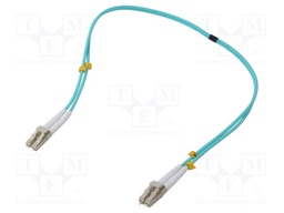 Fiber patch cord; OM4; LC/UPC,both sides; 0.5m; LSZH; turquoise