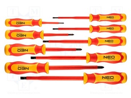 Kit: screwdrivers; insulated,slim; Phillips,Pozidriv®,slot