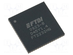 IC: interface; USB-UART x2, FIFO x2, MPSSE x2; Hi-Speed; QFN64