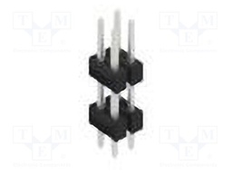 Connector: pin strips; pin header; male; PIN: 4; 2.54mm; THT; 2x2