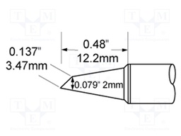 Tip; hoof; 2mm; 421°C; for soldering station