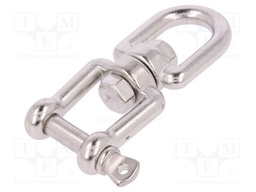Swivel; acid resistant steel A4; for rope; 92mm; Size: 8mm