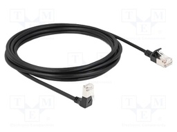 Patch cord; S/FTP; Cat: 6a; RJ45 plug,RJ45 down angled plug; 3m