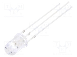 LED; 5mm; bicolour; red/blue; 2180÷3000mcd; 1120÷1560mcd; 30°; 5V