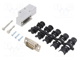 D-Sub; PIN: 9; plug; male; shielded,stamped and formed contacts