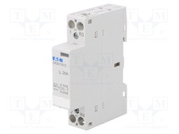 Contactor: 2-pole installation; NC + NO; 12VAC; 20A; DIN; CR20