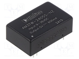 Converter: DC/DC; 3W; Uin: 9÷36V; Uout: 5VDC; Iout: 600mA; DIP24; THT