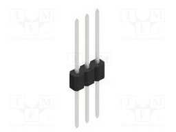 Connector: pin strips; pin header; male; PIN: 3; 1.27mm; THT; 1x3