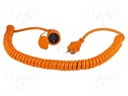 Extension lead; 3G2.5mm2; coiled,with flap; Sockets: 1; PUR; 16A