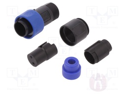 Connector: circular; plug; female; PIN: 2; w/o contacts; for cable