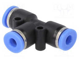 Push-in fitting; T-tap splitter; -0.95÷15bar; Mat: PBT; 4mm