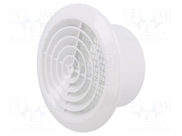 Guard; ABS; Ø100mm; snap fastener; white; Body dim: Ø144x68mm