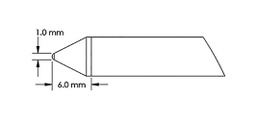 Tip; conical; 1mm; for soldering station; GT-HP-T6C