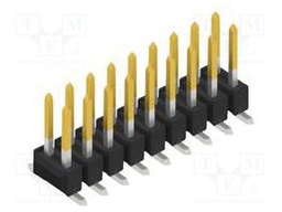 Connector: pin strips; pin header; male; PIN: 18; 2.54mm; SMT; 2x9