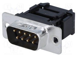 D-Sub; PIN: 9; plug; DFR; male; IDC; for ribbon cable; gold flash