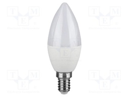 LED lamp; white cold; E14; 220÷240VAC; 470lm; P: 5.5W; 200°; 6400K