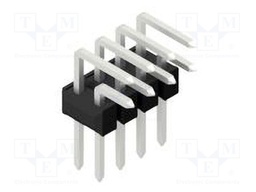 Connector: pin strips; pin header; male; PIN: 8; 2.54mm; THT; 2x4