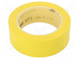 Tape: marking; yellow; L: 33m; W: 38mm; Thk: 0.13mm; 2.5N/cm; 130%