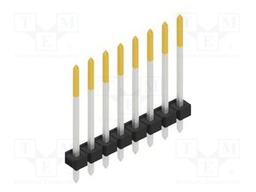 Connector: pin strips; pin header; male; PIN: 8; 2.54mm; THT; 1x8