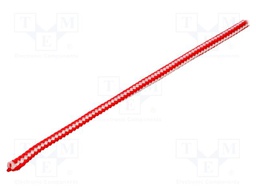 Rope; polypropylene; Ørope: 6mm; L: 50m; with a core; white-red