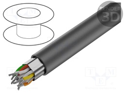 Wire; EcoCable Mini; 6x2x22AWG; shielded,Al-PET foil; MPPE; 300V