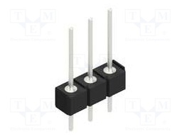 Connector: pin strips; pin header; male; PIN: 3; 2.54mm; THT; 1x3