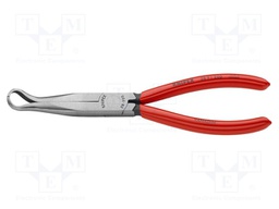 Pliers; curved,half-rounded nose; 200mm