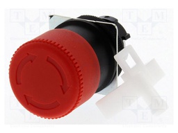 Switch: emergency stop; 22mm; none; mushroom; 30mm