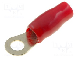 Terminal: ring; M6; 16mm2; gold-plated; insulated; red