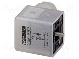 Connector: valve connector; plug; form A; female; PIN: 3