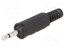 Plug; Jack 2,5mm; male; mono; with strain relief; ways: 2; straight
