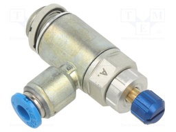 Throttle-check valve; Pressure: 0.2÷10bar; Temp: -10÷60°C; 4mm