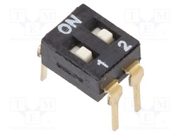 Switch: DIP-SWITCH; Poles number: 2; OFF-ON; 0.025A/24VDC; Pos: 2/2