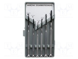 Kit: screwdrivers; precision; Phillips,slot; PH00; 6pcs.