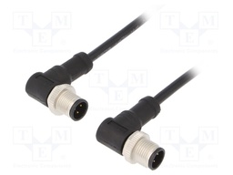 Cable: for sensors/automation; PIN: 4; M12-M12; 1m; plug; plug; 250V