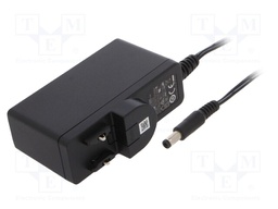 Power supply: switched-mode; voltage source; Out: 5,5/2,1; plug