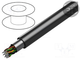 Wire; RS232; 9x2x24AWG; stranded; Cu; Al-PET foil; PVC; grey; 152m