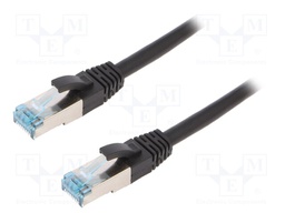 Patch cord; S/FTP; 6a; stranded; Cu; PUR; black; 20m; halogen free