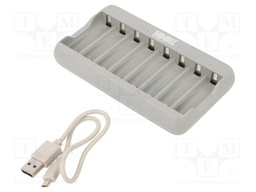 Charger: for rechargeable batteries; Ni-MH; Size: AA,AAA,R03,R6
