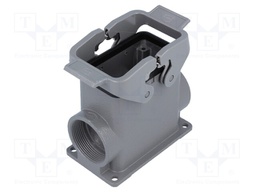 Enclosure: for Han connectors; Han; size 10B; with double latch