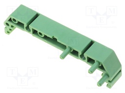 DIN rail mounting bracket; 72x11mm; Body: green