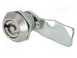 Lock; zinc and aluminium alloy; 21mm; nickel