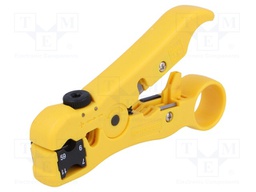 Stripping tool; Wire: coaxial,round,flat; Length: 125mm