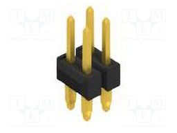 Connector: pin strips; pin header; male; PIN: 4; 2.54mm; THT; 2x2
