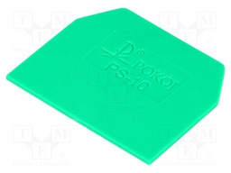 End plate; Application: ZG-G10; green; Width: 1mm; polyamide