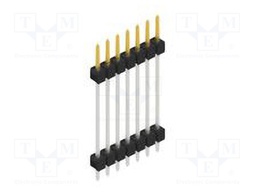 Connector: pin strips; pin header; male; PIN: 7; 2.54mm; THT; 1x7