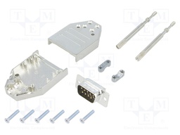 D-Sub; PIN: 9; plug; male; shielded; soldering; for cable