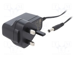 Power supply: switched-mode; voltage source; 12VDC; 1A; 12W; plug