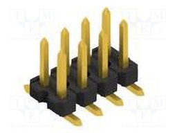Connector: pin strips; pin header; male; PIN: 8; 2.54mm; SMT; 2x4